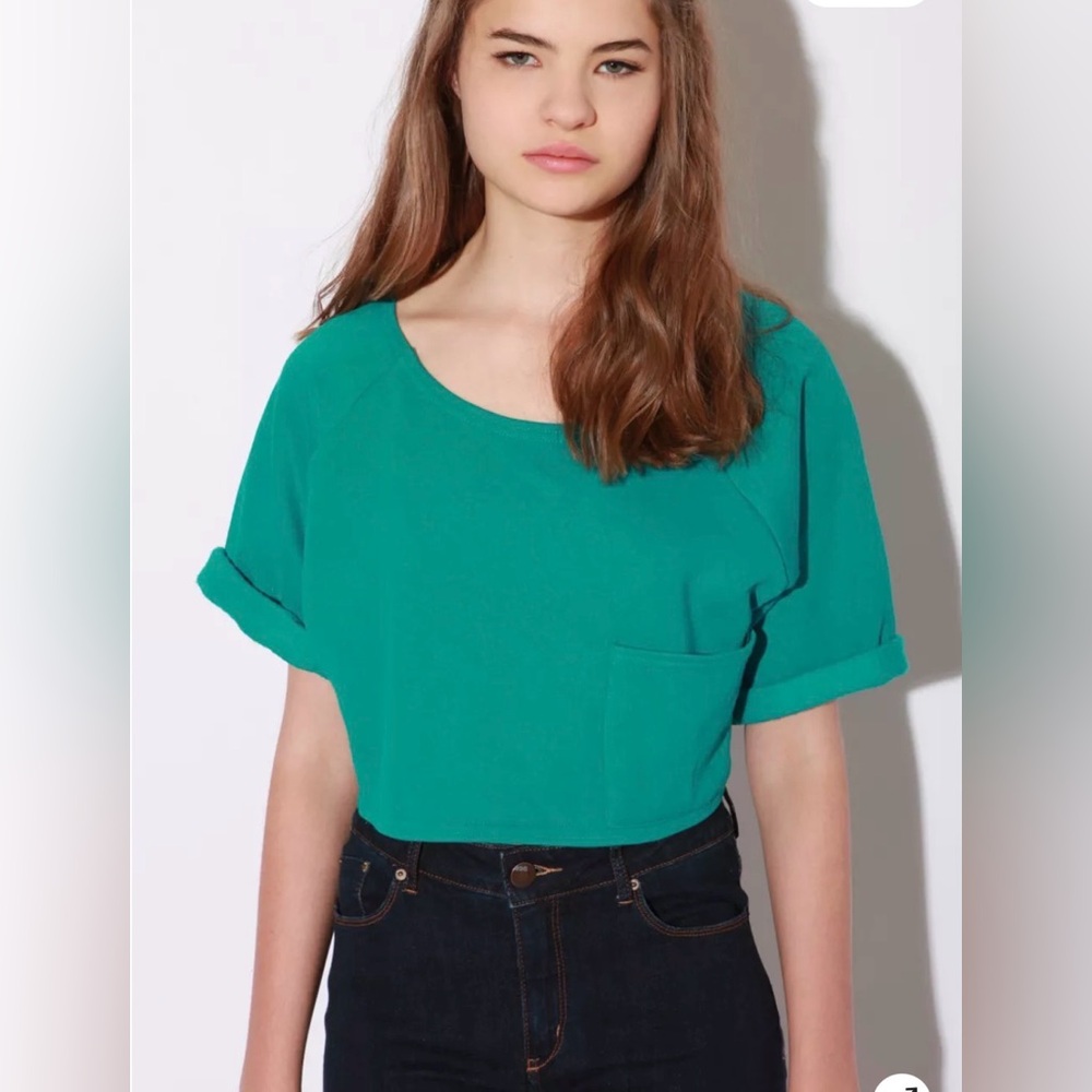Urban Renewal Cuffed Fleece Crop Top S/M Oversized